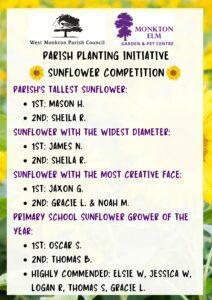 WMPC sunflower winners WMPC sunflower winners