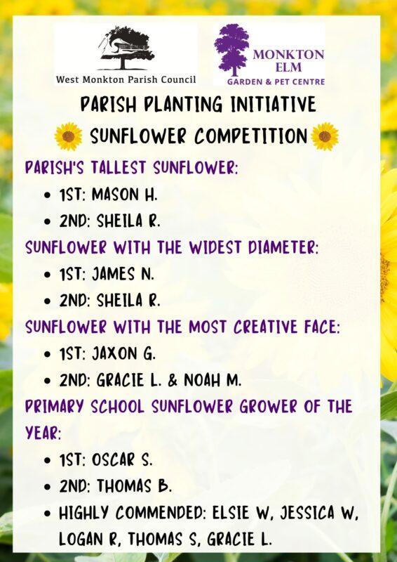 WMPC sunflower winners