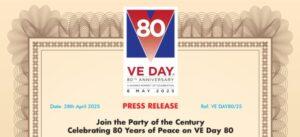 VE Day National Press Release header