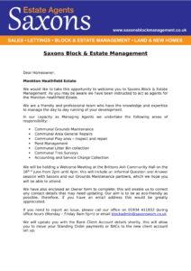 Block & Estate Welcome Letter 1