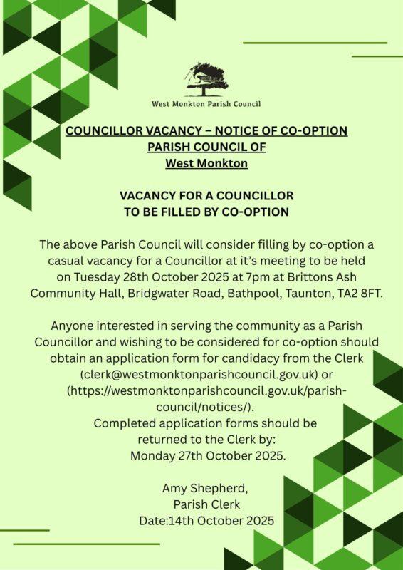 Councillor Vacancy 14 10 25