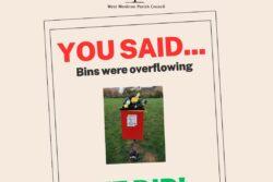 You said we did - bin emptying schedule