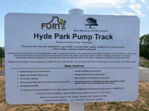 Hyde Park Pump Track Signage