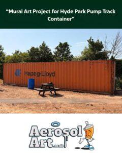 Go Fund Me launched for Mural Artwork at Hyde Park Pump Track container photo Go Fund Me launched for Mural Artwork at Hyde Park Pump Track container photo