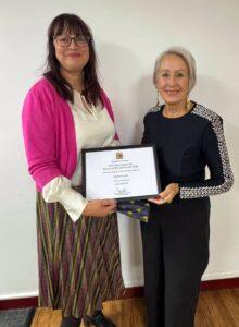 Bethan with WMPC Councillor Carol Cronshaw